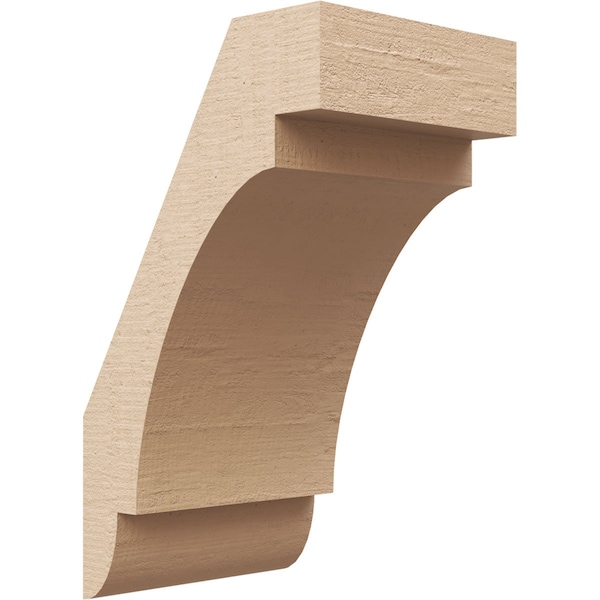 Ekena Millwork 5-inch W x 6-inch D x 10-inch H Aspen Rough Cedar Woodgrain TimberThane Knee Brace, Primed BRCUR05X06X10ASPRCPR - main